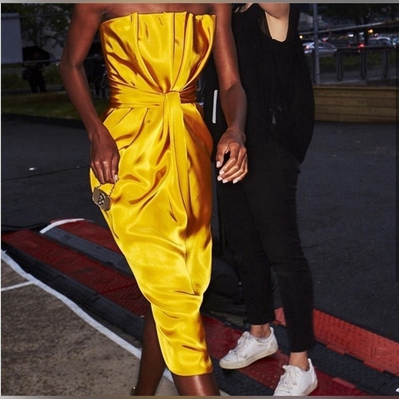 Brandon Maxwell Petal Front Cocktail Satin Dress NWT SZ 4✨✨🔥🔥 - Picture 2 of 16